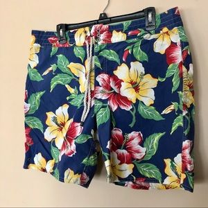 Polo Ralph Lauren Hawaiian Pattern Swim Trunks